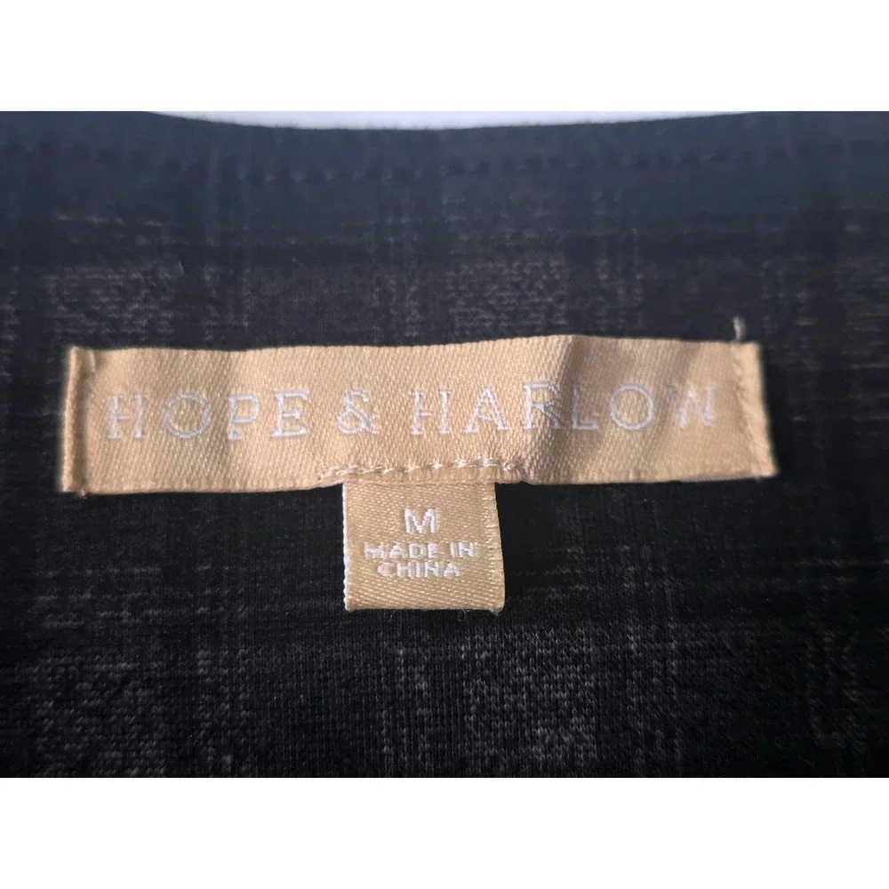 Hope & Harlow‎ Womens Gray Black Plaid Skinny Pull On Pants Career Size M